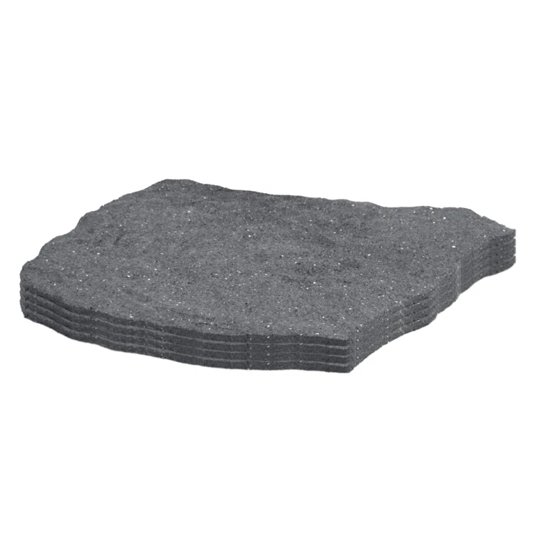 Multy Home Garden Central 18" x 18" Natural Rock Stepping Stones in Grey, 4-pack, Made with Rubber materials & Reviews | Wayfair