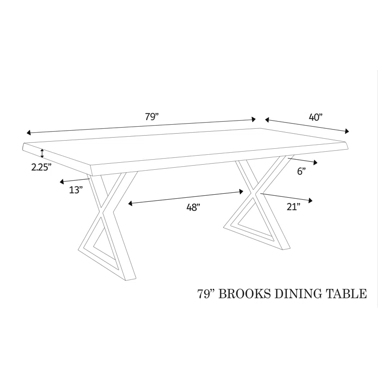 Urbia Brooks X Base Dining Table & Reviews | Perigold