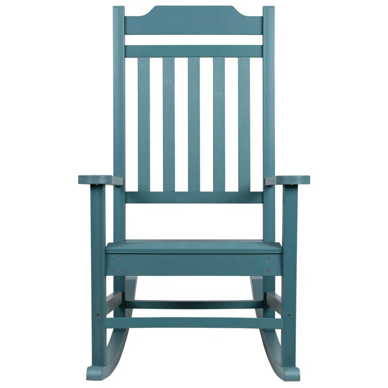 Neufmann Outdoor Patio All-Weather Poly Resin Wood Rocking Chair