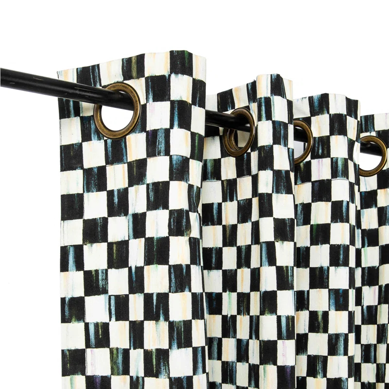 Courtly Check® Grommet Top Curtain Panel