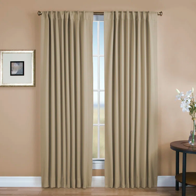 Ardelle Pure Blackout Premium Woven Yarns in a Thermal Rod Pocket w/ Backtabs Curtain Panel