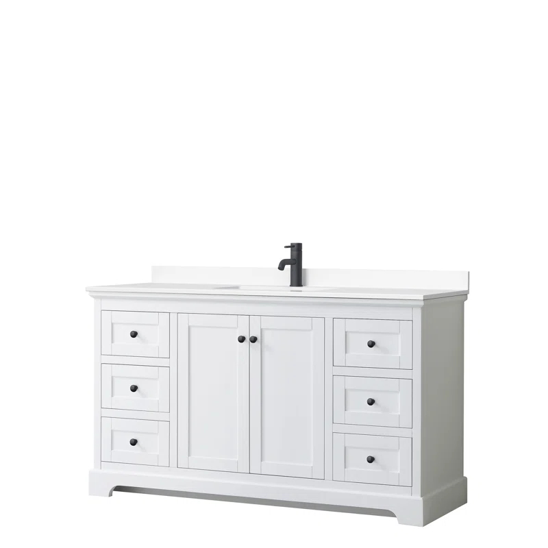 Wyndham Collection Avery 60'' Single Bathroom Vanity with Top