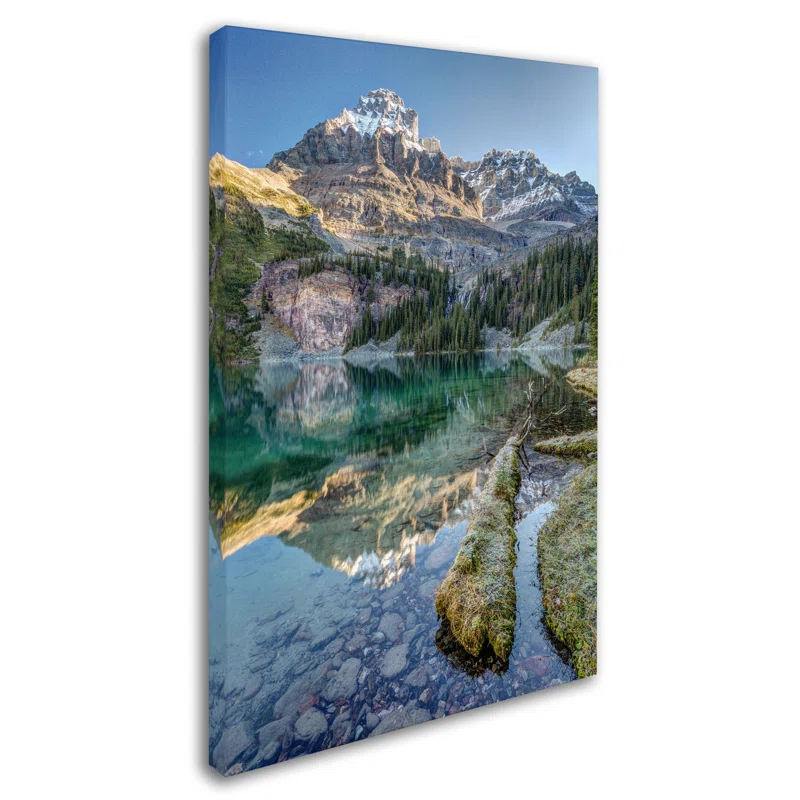 Trademark Fine Art "Lake O'Hara Scenic Shoreline" by Pierre Leclerc Photographic Print on Wrapped Canvas
