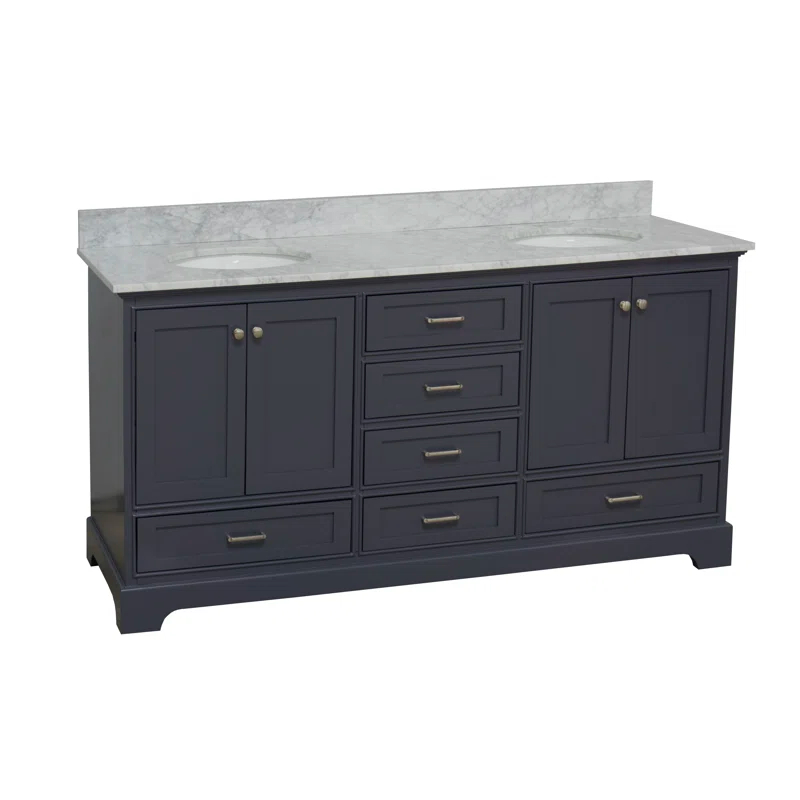 Lark Manor™ Larosa 72'' Double Bathroom Vanity with Marble Top