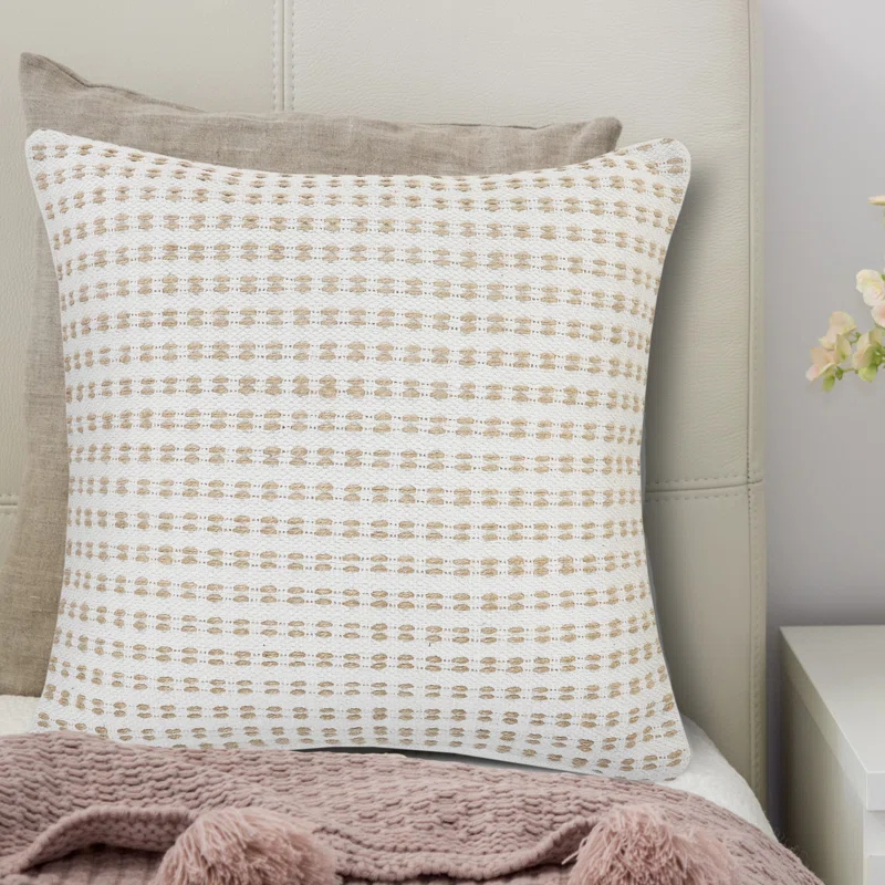 Willow Textured Cotton Throw Pillow