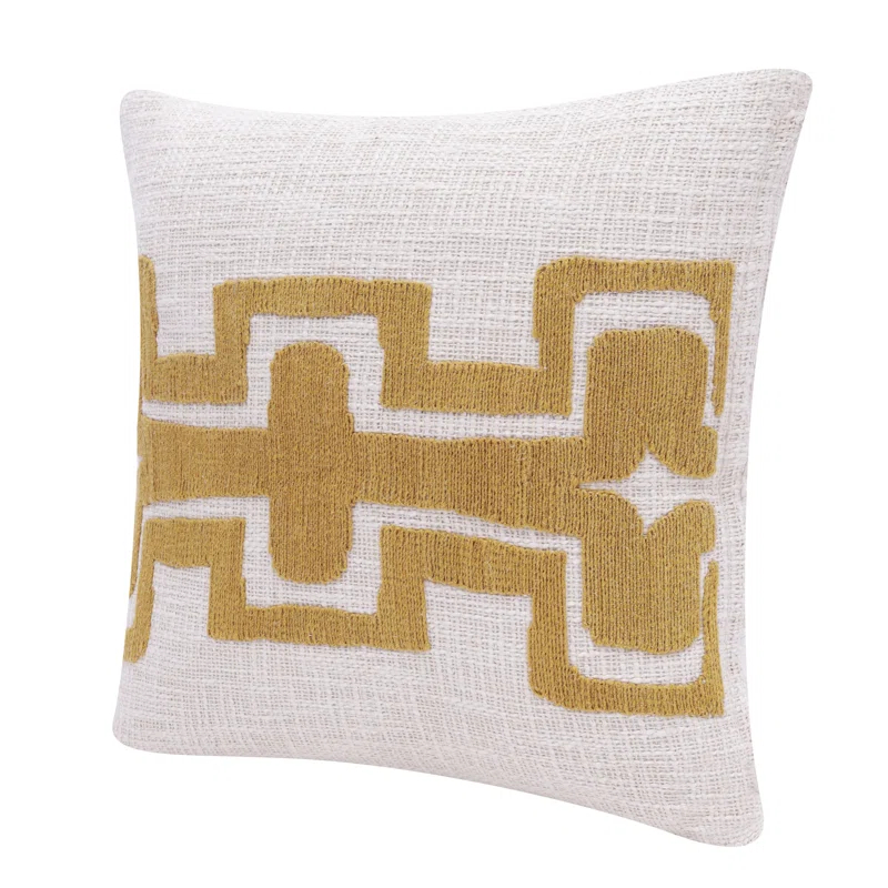 Stacy Garcia Home Geometric Handmade Cotton Wool Blend Decorative Throw Pillow