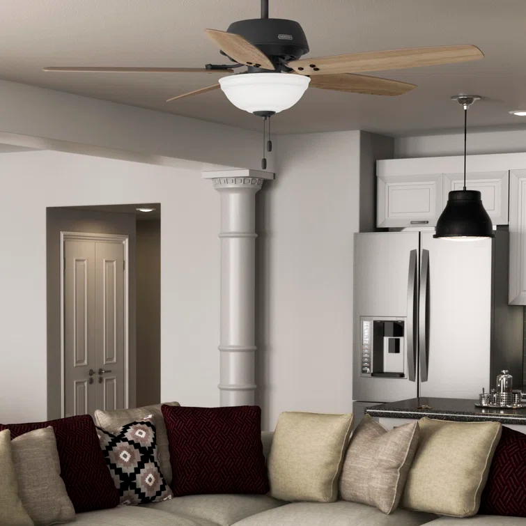 Hunter Fan Reveille 60" 5 - Blade Ceiling Fan With Lights And Pull Chain