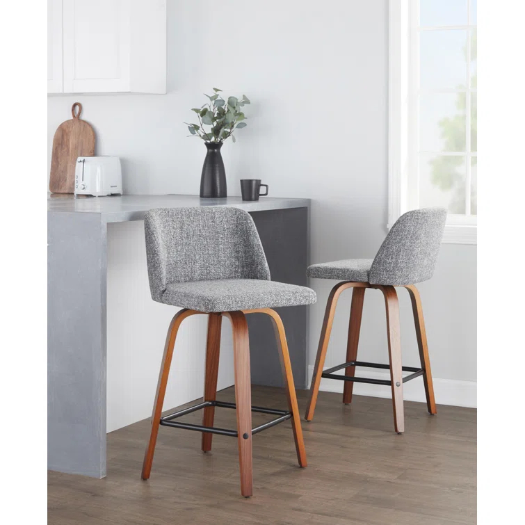 George Oliver Lakyia Upholstered Counter Stool (Set of 2)