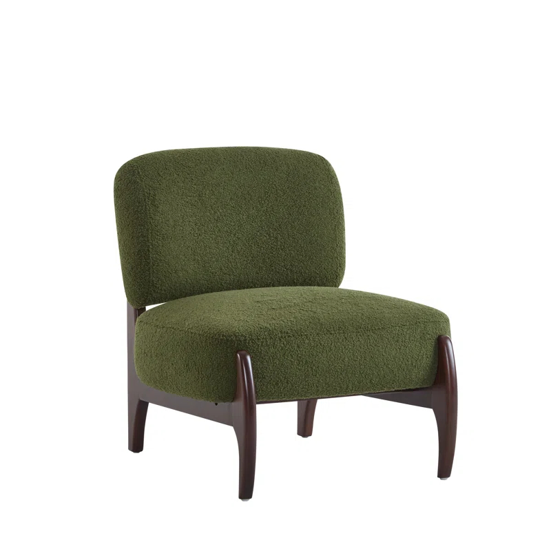 NFusion Kalel 25.5" Modern Boucle Accent Chair With Solid Wood Frame