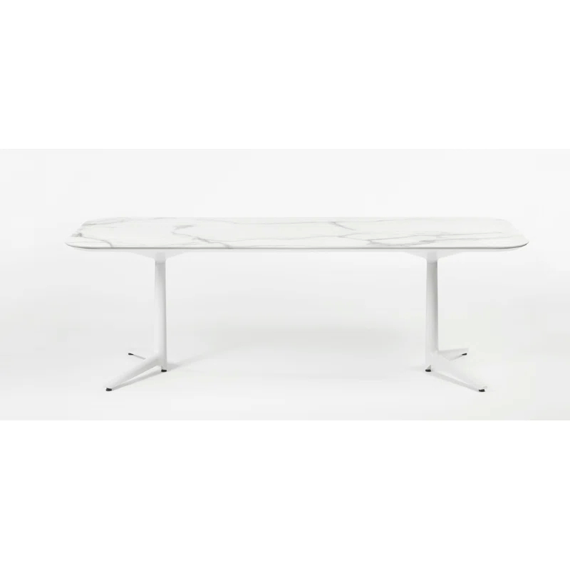Kartell Multiplo Stone Top Metal Base Dining Table