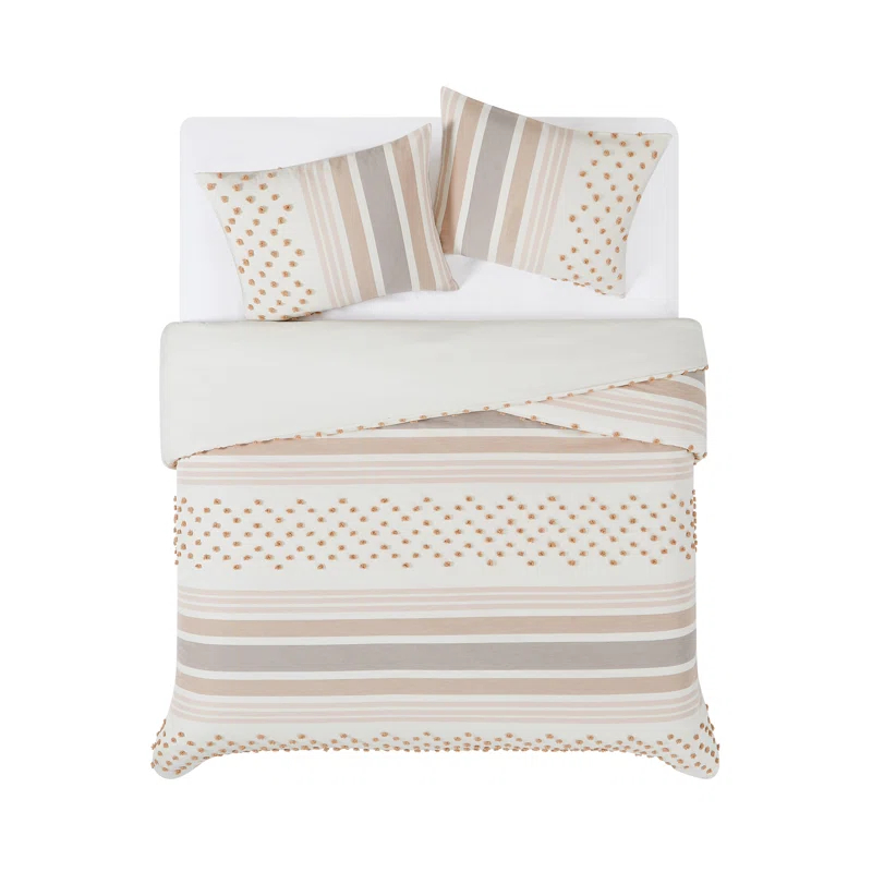 Plain Weave Geometric Shapes Duvet Cover Set