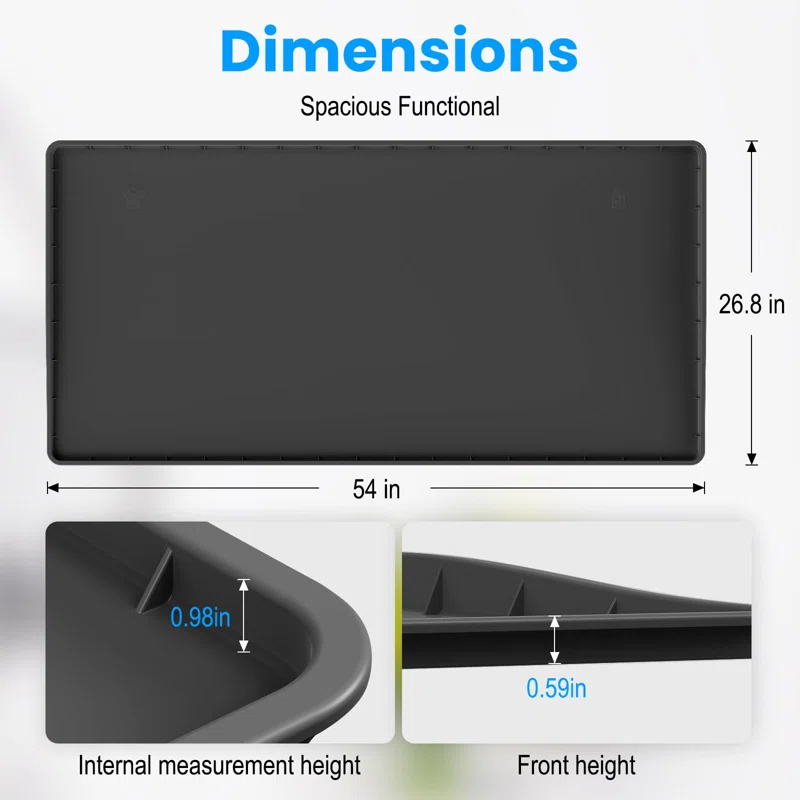 chuangyanUS Washer Dryer Countertop, 54"×26.8" Washer And Dryer Covers,Non-Slip Waterproof Washing Machine Cover Protector Top Load