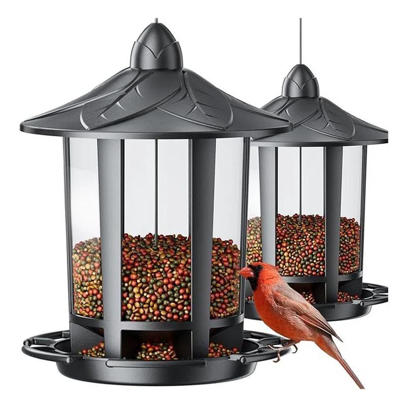 Arlmont & Co. 2 Pack Bird Feeders for Outdoor Hanging, Classic Castle Squirrel Proof Bird Feeders, for Goldfinches Chickadees Finches Sparrows