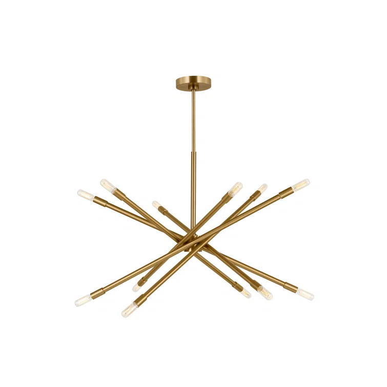 Mercer41 12 - Light Dimmable Sputnik Modern Linear Chandelier
