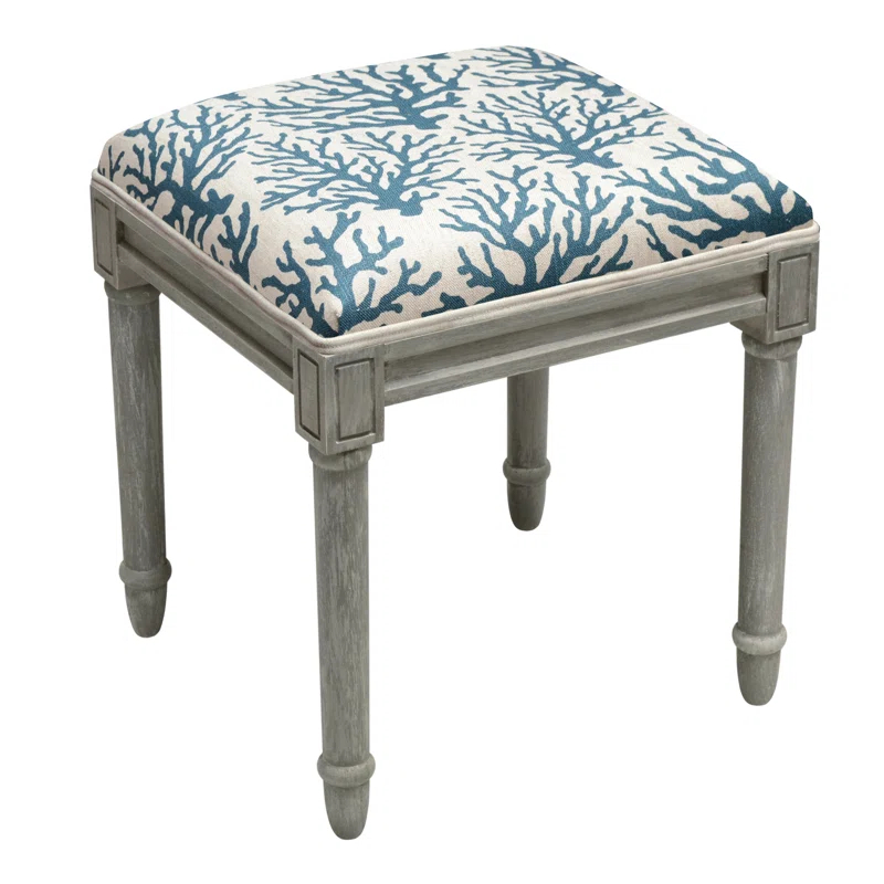 Highland Dunes Toppenish Solid Wood Accent Stool