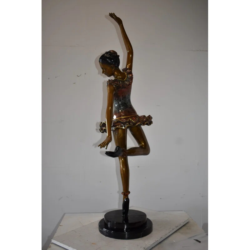 Winston Porter Brailen Ballet Dancer Ballerina Statue Size: 20" x 14" x 57"H