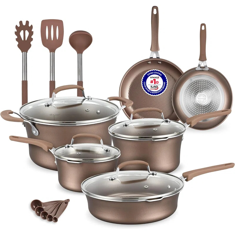 14 - Piece Non-Stick Carbon Steel Cookware Set