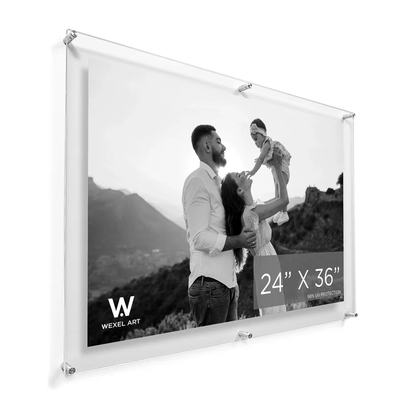 Double Panel Floating Acrylic Picture Frame