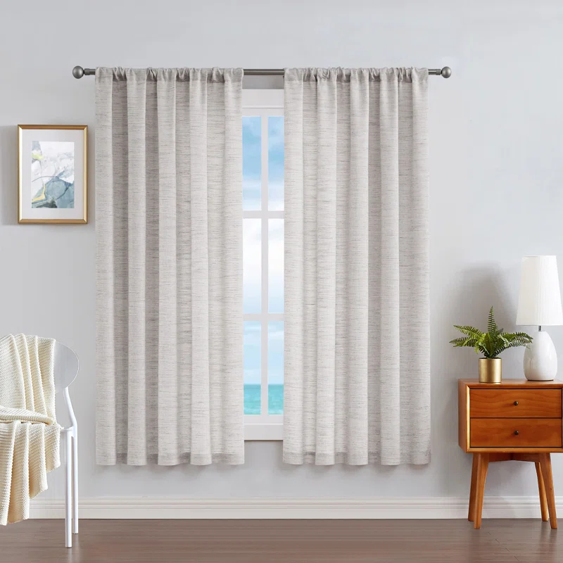Nautica Nautica Light Filtering Rod Pocket Window Curtains Pair (Set of 2)