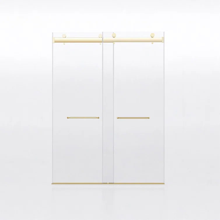 Dimorphos Frameless Sliding Glass Shower Doors with 3/8"(10mm) Clear Tempered Glass 11DD701957Q