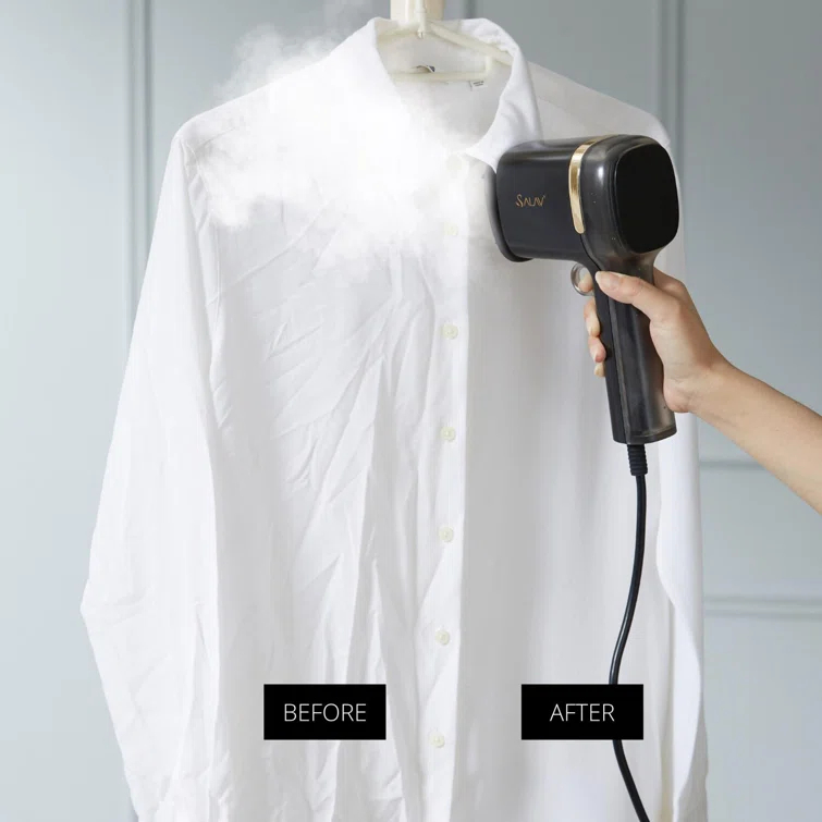 SALAV HS-15 Quicksteam Travel Steamer Black: 1000W Garment Steamer, 9 Min Steam, 110ml Tank, Anti-Drip, Comfort-Grip Handle