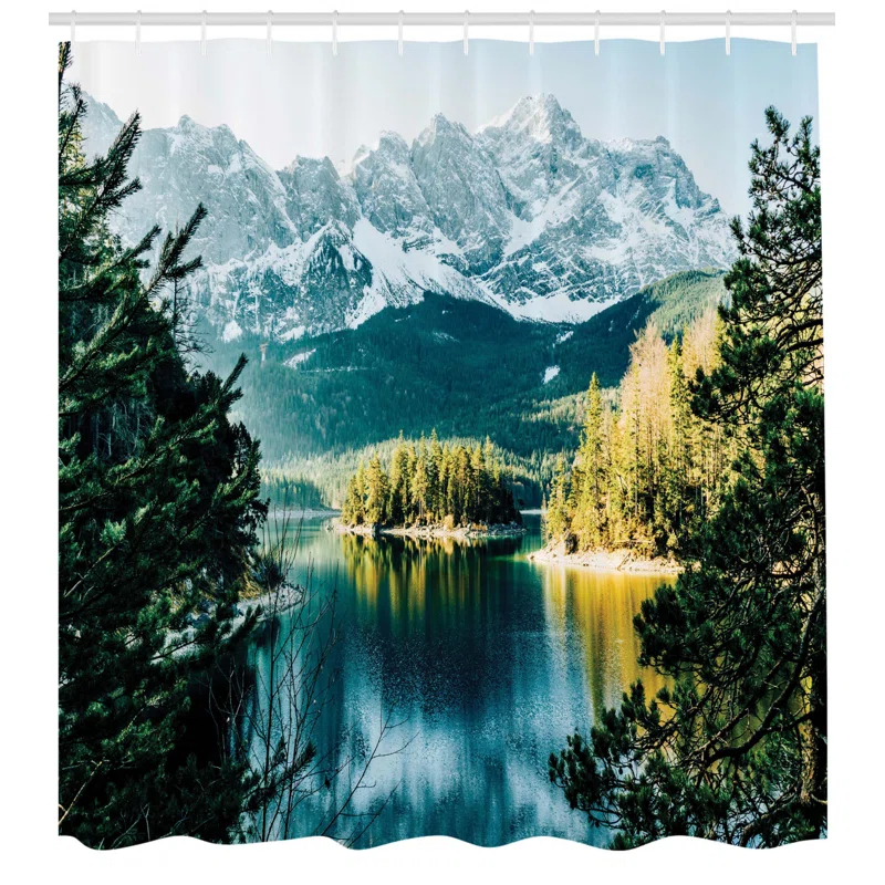 Ambesonne Shower Curtain with Hooks Included