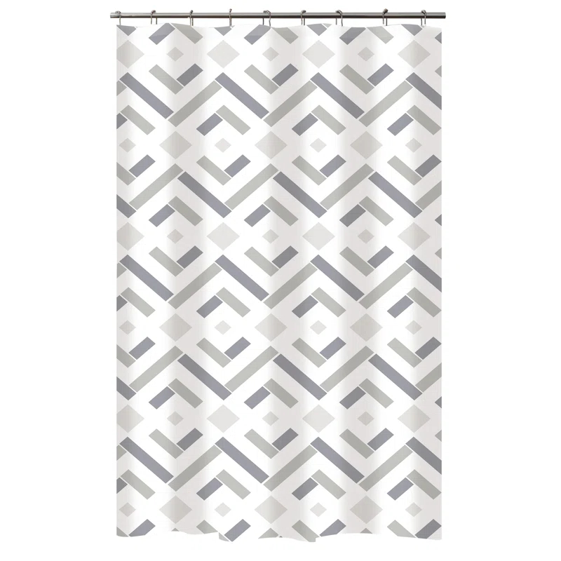 Bath Bliss Geometric Shower Curtain