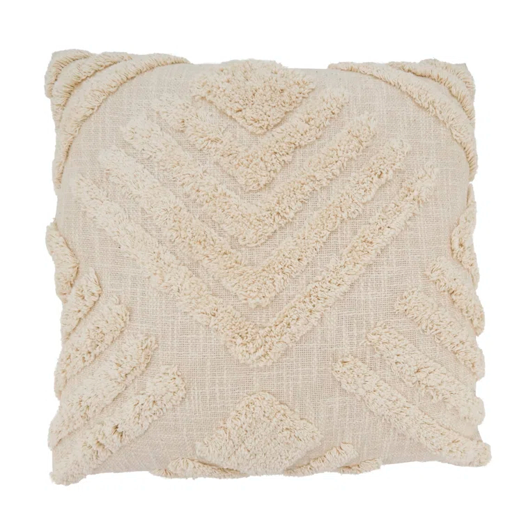 Saro Jenae Collection Cotton Pillow Cover