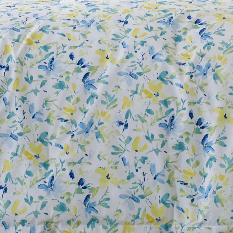 Laura Ashley Nora Blue Cotton Comforter Bonus Set