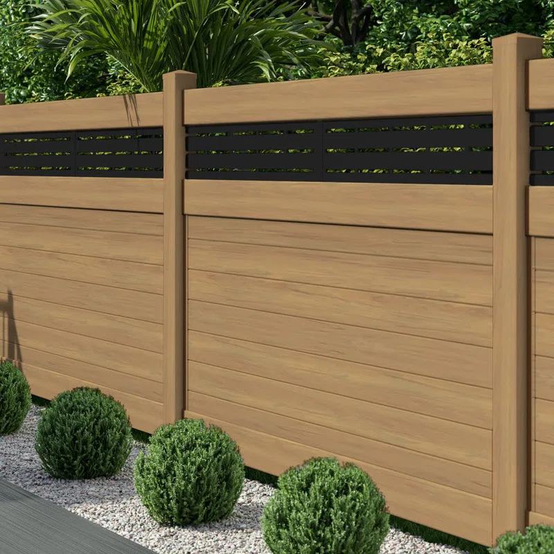 Barrette Outdoor Living Horizontal Fence Boardwalk Cypress Vinyl Privacy Panel Kit