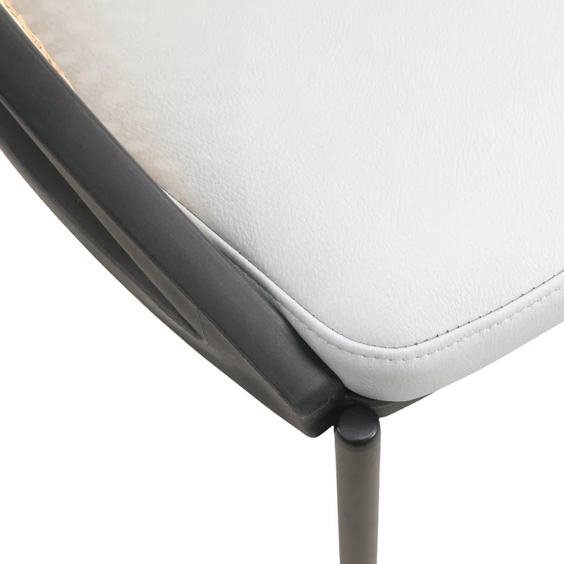 Bayou Breeze Upholstered Dining Chairs With Wicker Back And Stainless Steel Legs, Set Of 4 Caydyn (Set of 4)
