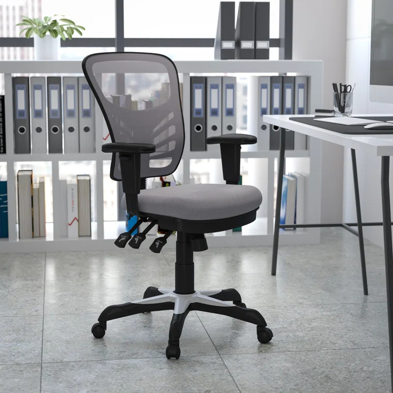Flash Furniture Siyer Mid-Back Mesh Ergonomic Office Chair with Adjustable Arms by Flash Furniture