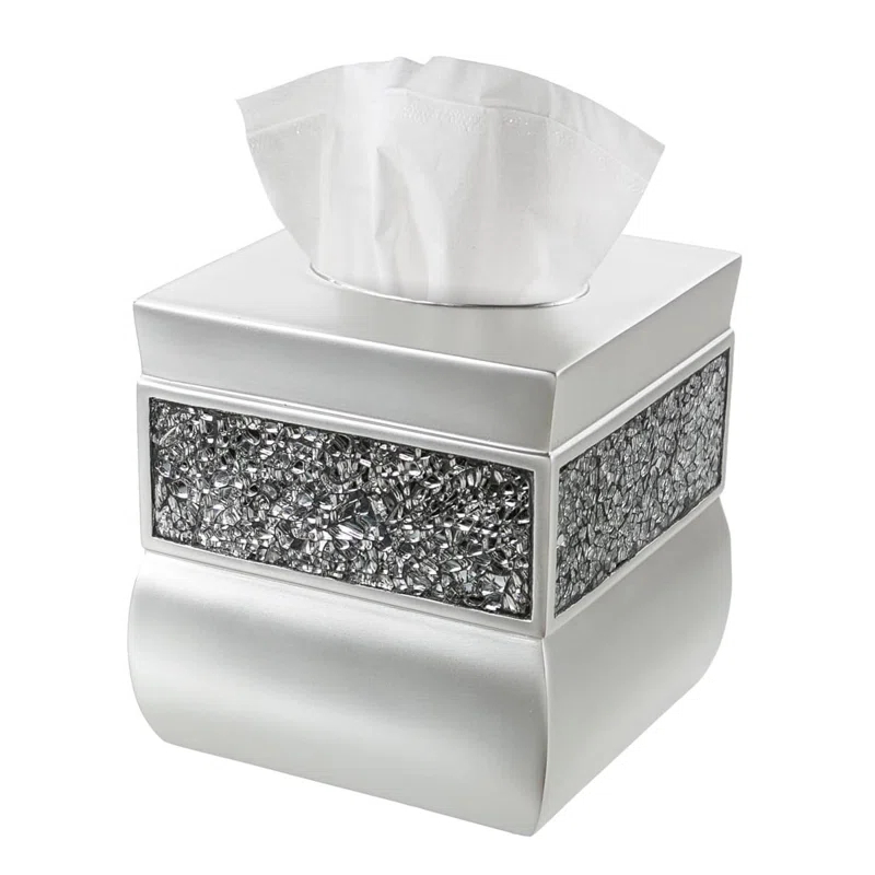Creative Scents Brushed Nickel Tissue Box Cover