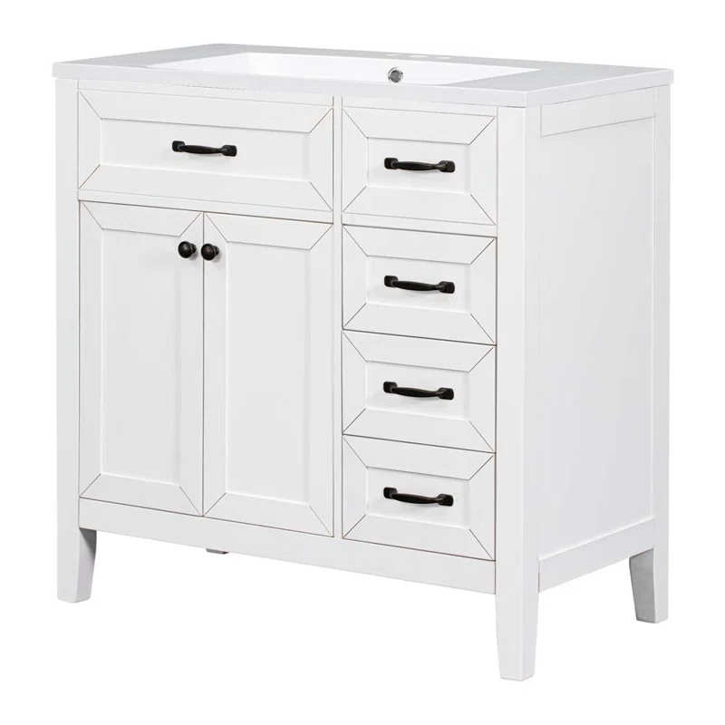 R&M Furniture Versatile Bathroom Vanity with Stylish Sink and Ample Storage