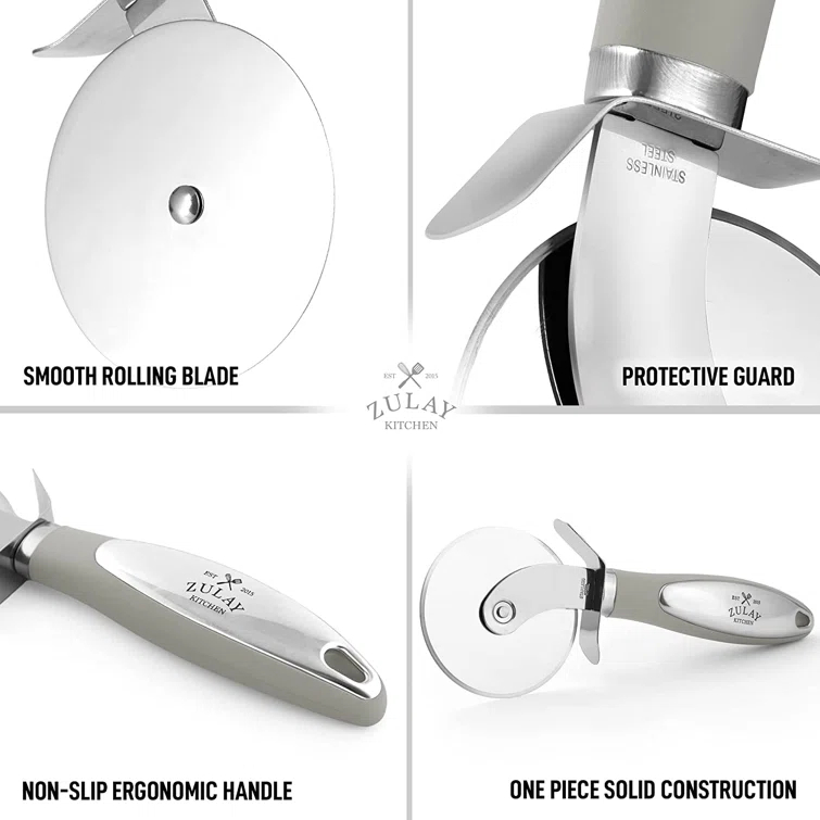 Zulay Kitchen Zulay Kitchen Pizza Cutter Wheel with Stainless Steel blade and guards Pizza Slicer Non-Slip Handle