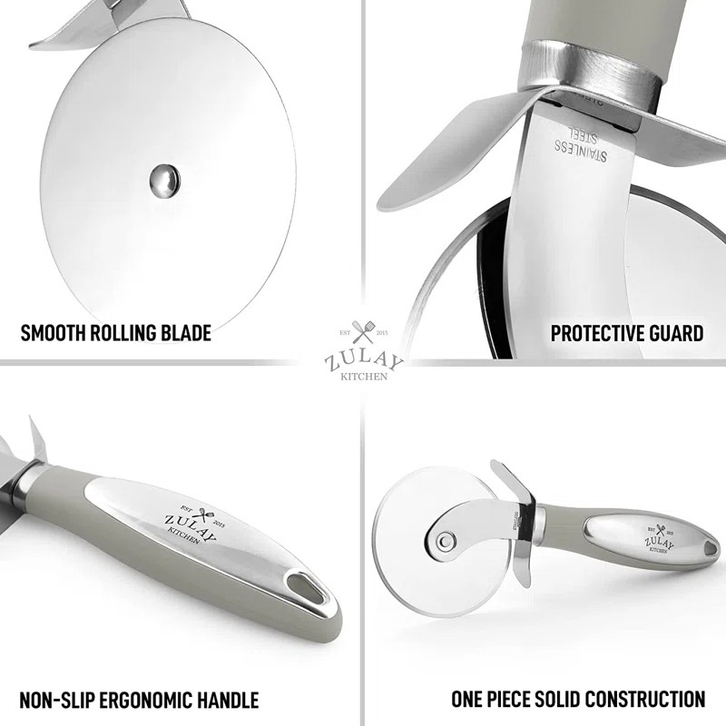 Zulay Kitchen Zulay Kitchen Pizza Cutter Wheel with Stainless Steel blade and guards Pizza Slicer Non-Slip Handle