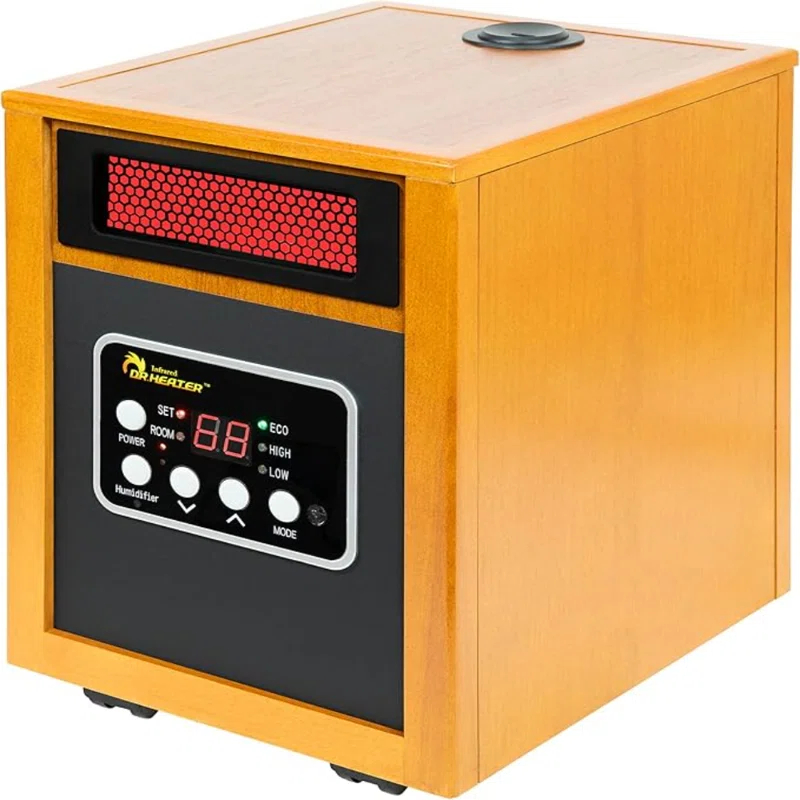 Dr. Infrared Heater DR. INFRARED HEATER DR-968H Indoor Portable Space Heater with Humidifier, 1500-Watt, Cherry