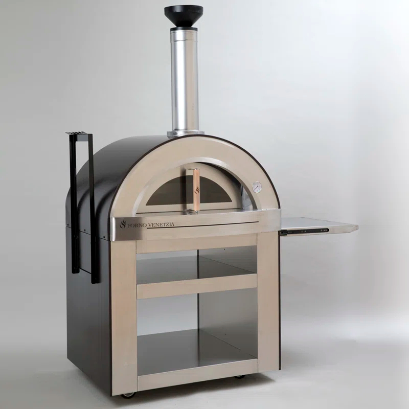 Forno Venetzia Forno Venetzia Torino Stainless Steel Free Standing Wood Burning Pizza Oven