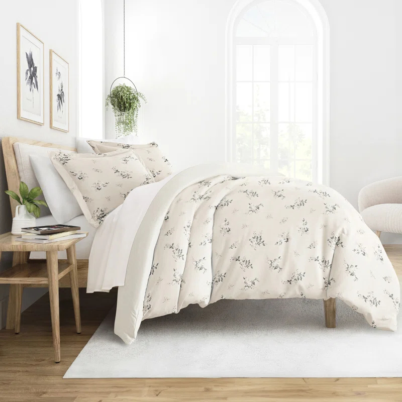 Becky Cameron Patterned Ultra Soft 3 Piece Duvet Cover Set - Serenity