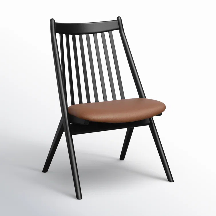 Trier Vegan Leather Spindle Dining Chair (Set of 2)