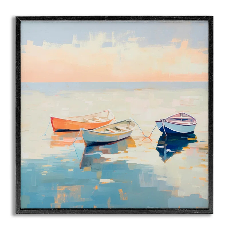 Stupell Industries Soft Pastel Boats Giclee Art by Irena Orlov