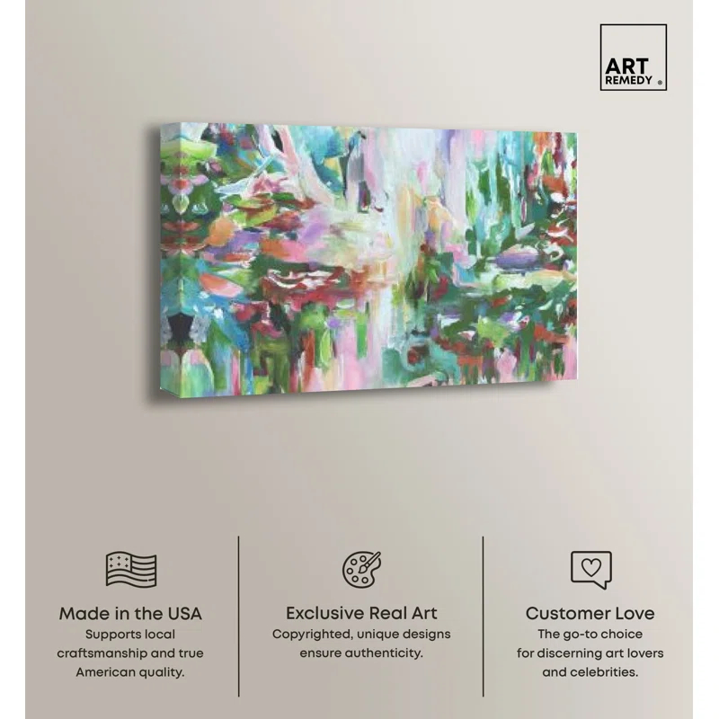 Art Remedy Vision Of Greens Green Abstract Wall Art by Art Remedy