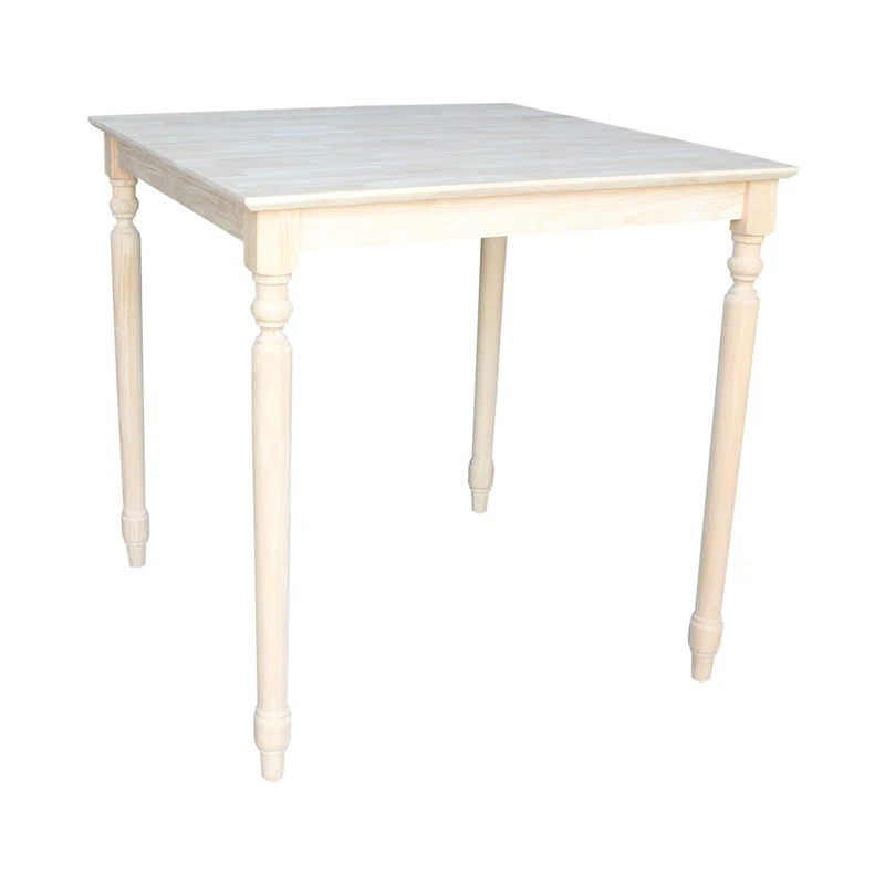 International Concepts Turned Solid Wood Top Dining Table