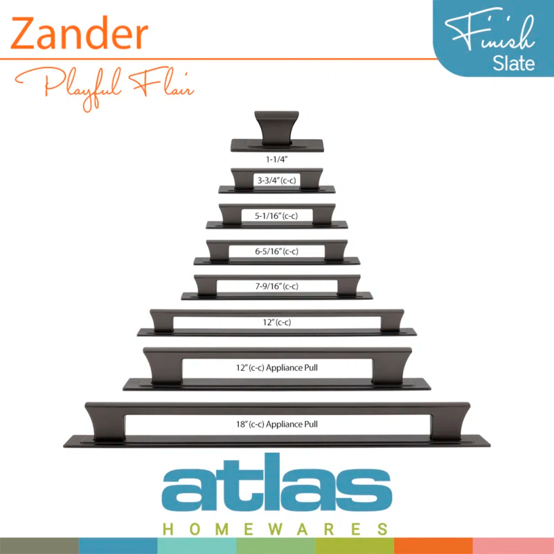 Atlas Homewares Zander 12" Center To Center Appliance Pull