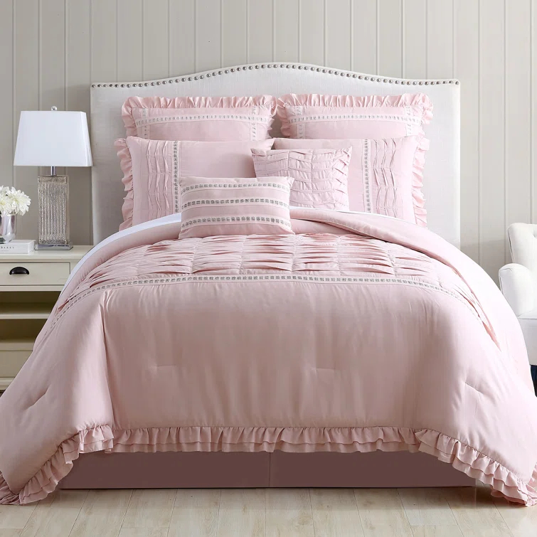 Amrapur Overseas Inc. Modern Threads Antonella 8-Piece Pleated Comforter Set