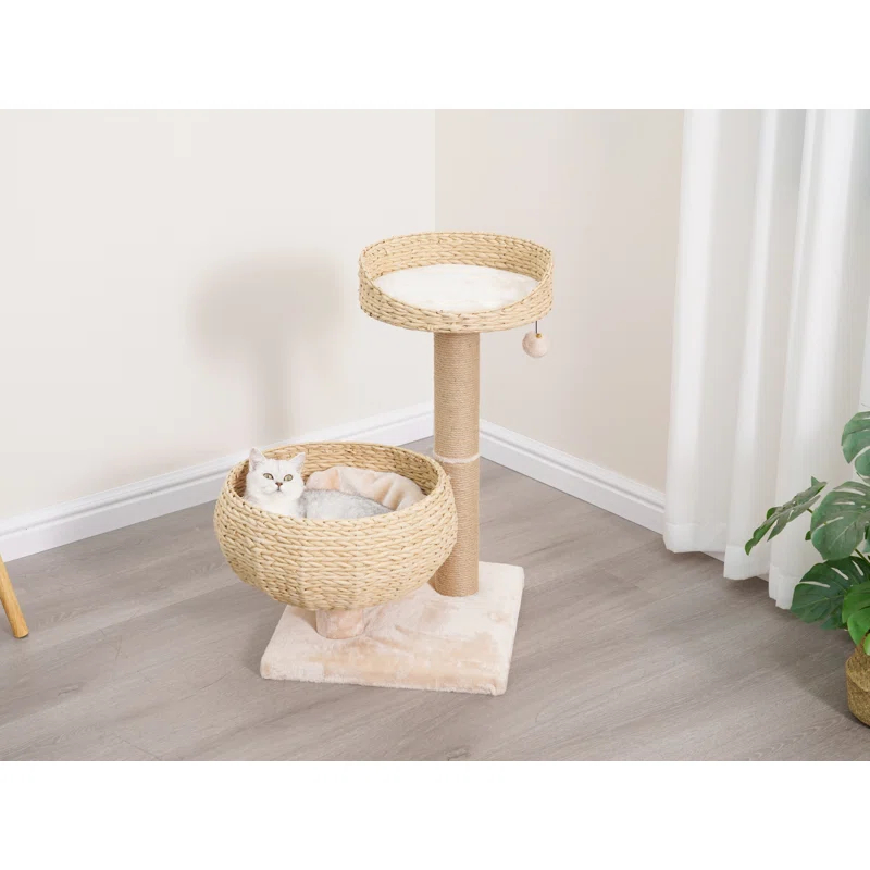 PetPals PetPals Handwoven Cat Tree with Perches Scratching Post