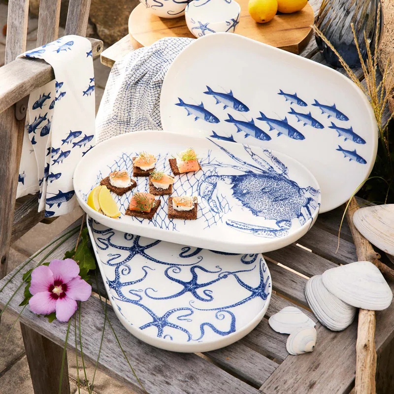Caskata School Of Fish Large Oval Platter