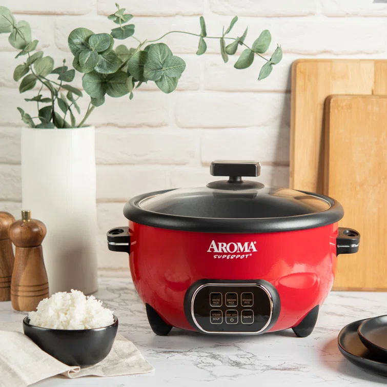 Aroma Aroma 10-Cup (Uncooked) / 20-Cup (Cooked) Super Pot Rice & Grain Cooker, Food Steamer & Multicooker