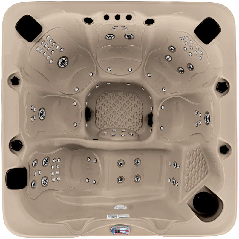 American Spas 6-Person 100-Jet Premium Lounger Spa Standard Hot Tub With Sound System And LED Waterfall