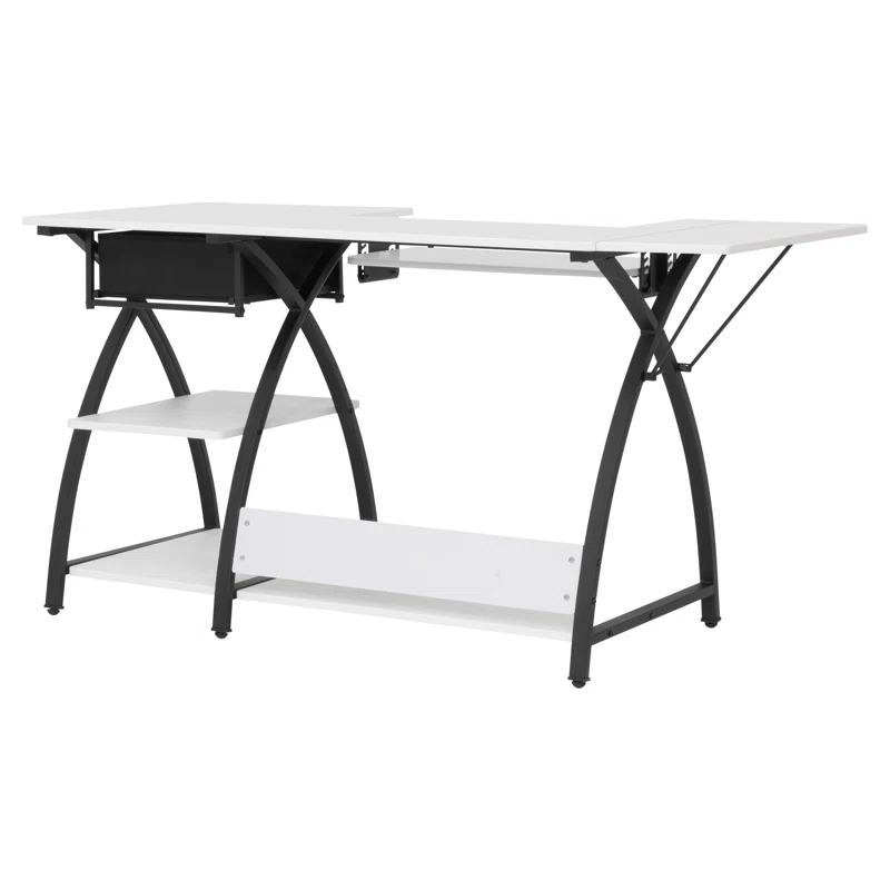 Sew Ready 56.8'' x 23.5'' Sewing Table with Sewing Machine Platform
